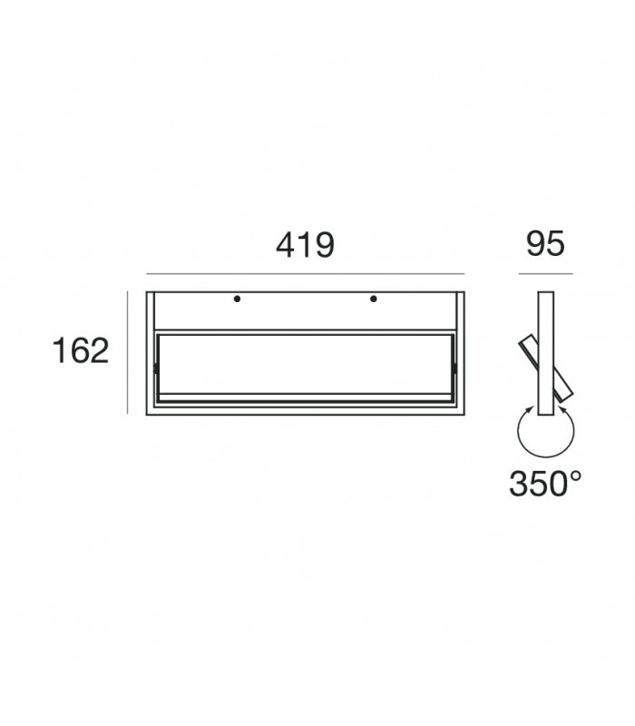 WALL LAMP STILNOVO TABLET 7601 - 7609 - 7602 - 7610 - 7604 - 7611 - 7605 - 7612