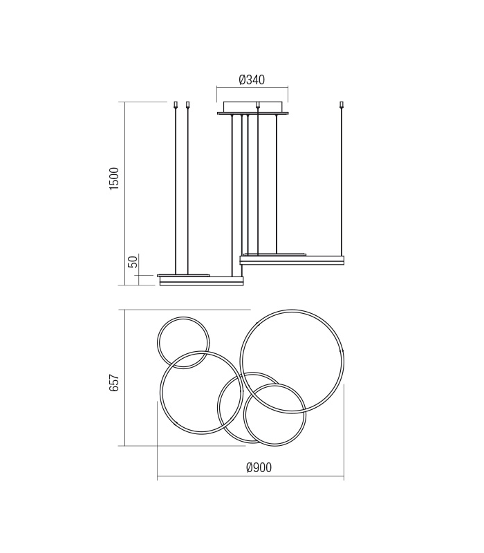 LAMPADA A SOSPENSIONE A LED REDO SIGUA