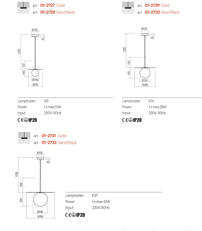 LAMPADA A SOSPENSIONE REDO PLATO