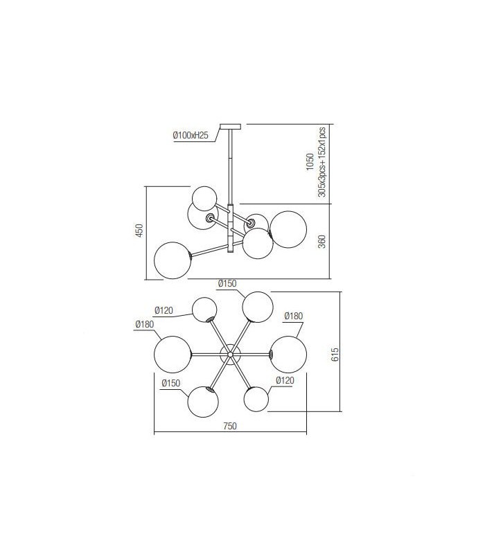 SUSPENSION LAMP REDO ROY