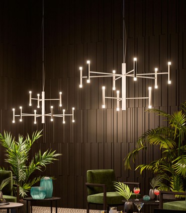 SUSPENSION LAMP LINEA LIGHT PERLA 9 LIGHTS