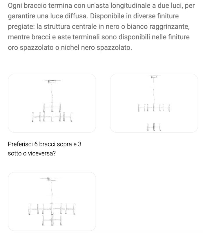 LAMPADA IN SOSPENSIONE LINEA LIGHT PERLA 9 LUCI