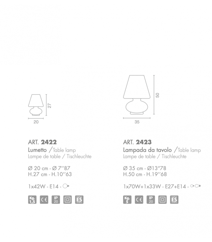 TABLE LAMP SELENE ALICE 2422