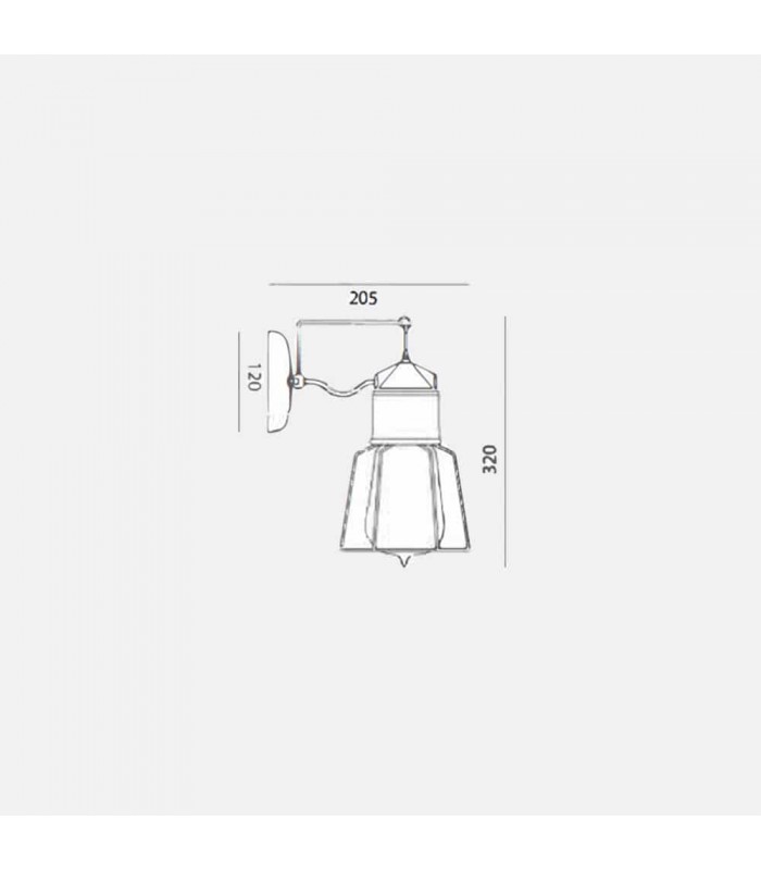 TOSCOT NOVECENTO 914 LAMPADA PARETE