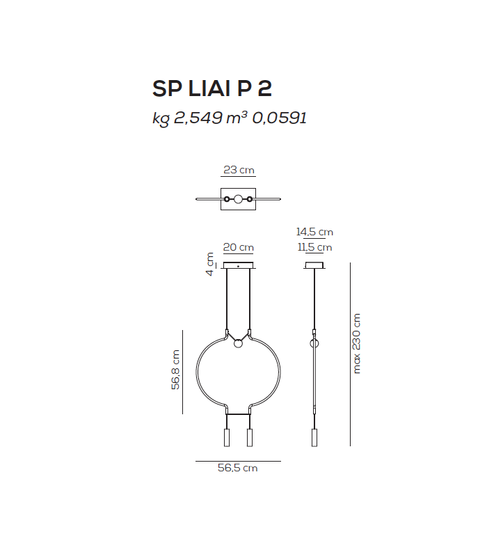 SUSPENSION LAMP AXO LIGHT LIAISON P2