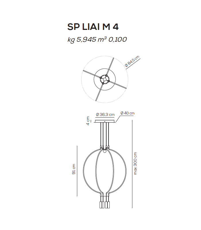 SUSPENSION LAMP AXO LIGHT LIAISON M4