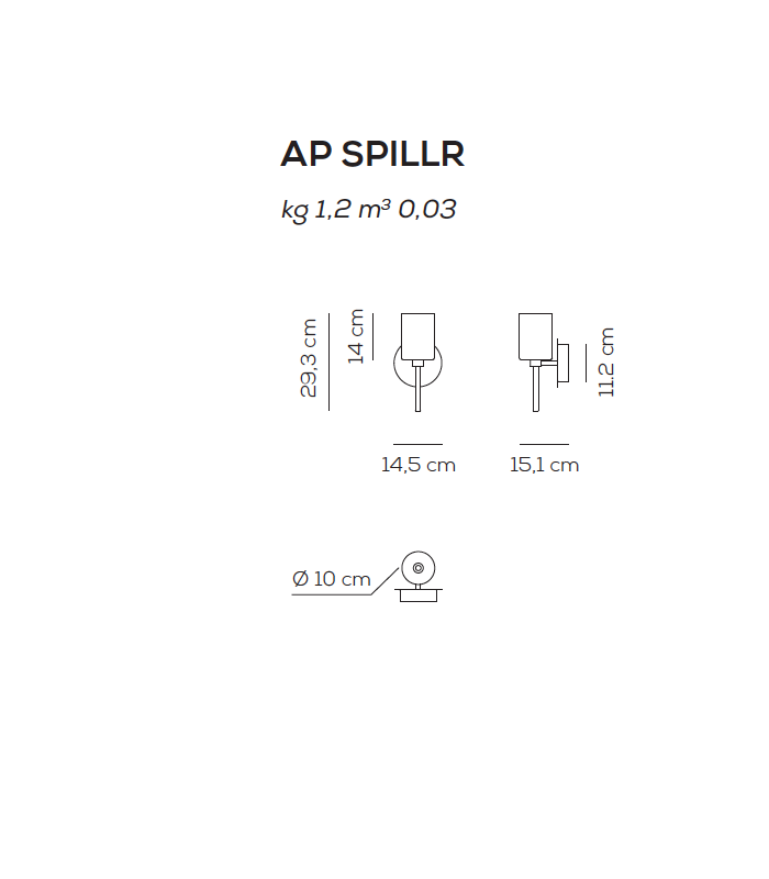 WALL LAMP AXO LIGHT SPILLRAY AP
