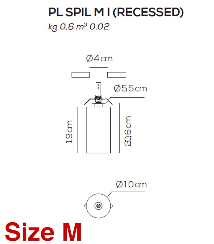RECESSED CEILING LAMP AXO LIGHT SPILLRAY PL PI
