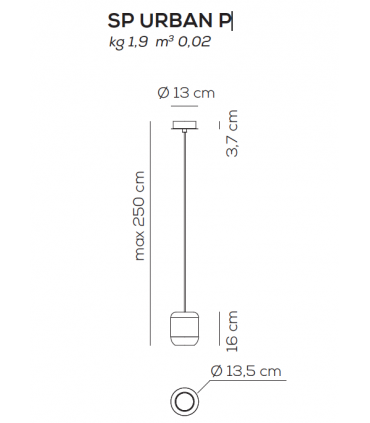 LAMPADA A SOSPENSIONE AXO LIGHT URBAN SP LCC EDITION