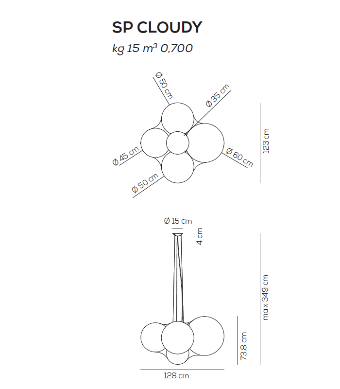 SUSPENSION LED AXOLIGHT CLOUDY