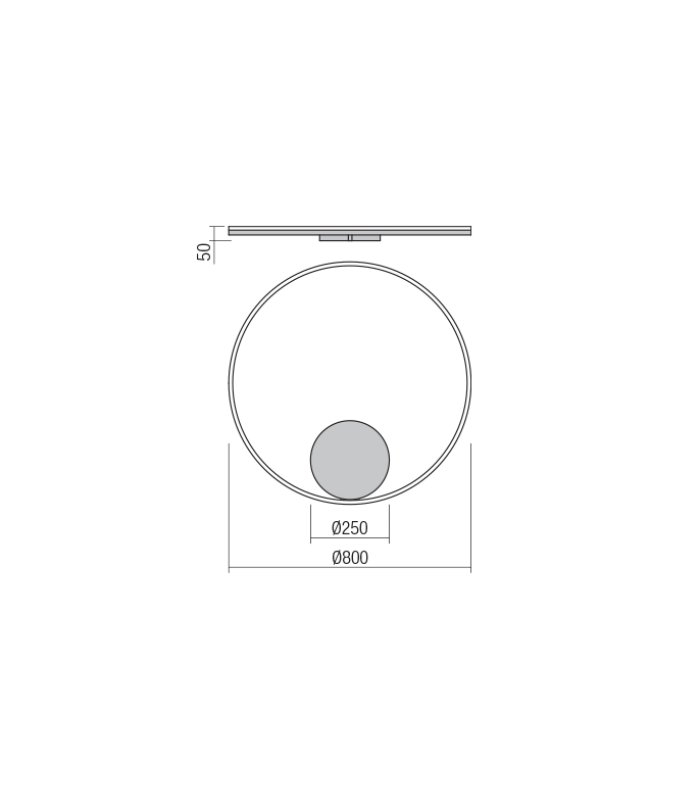 WALL LAMP OR CEILING LAMP REDO ORBIT 80 DIRECT LIGHT