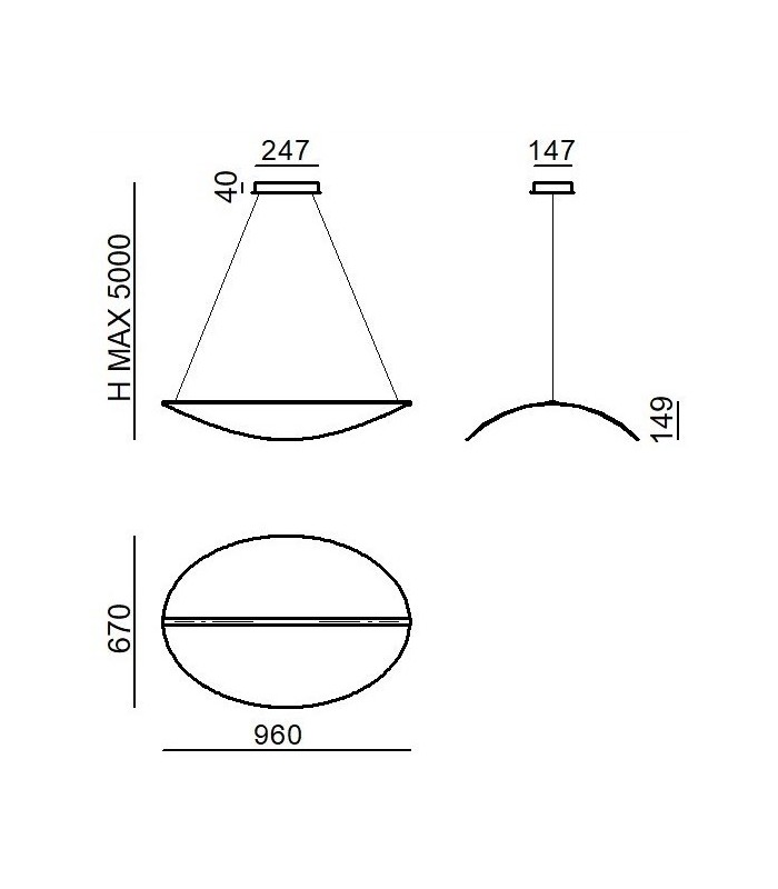 LAMPADA A SOSPENSIONE STILNOVO DIPHY 8169