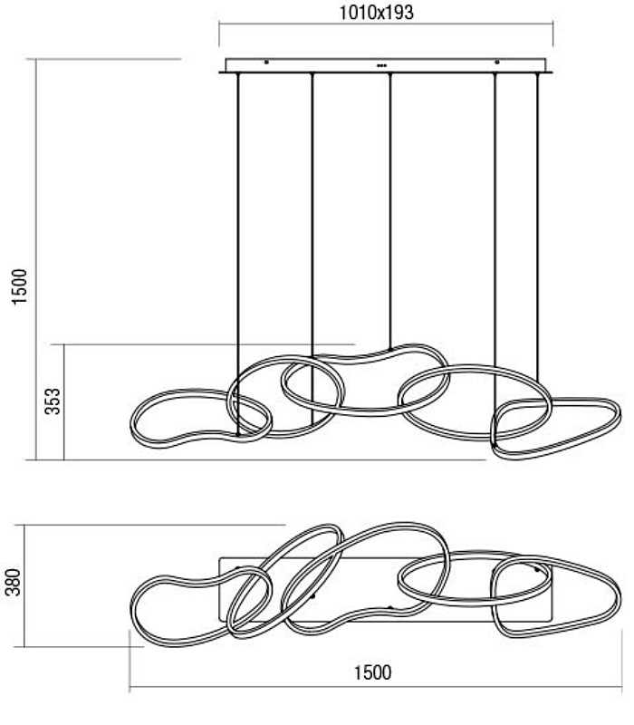 SUSPENSION LAMP LED REDO BIAS L