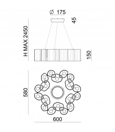 LAMPADA A SOSPENSIONE LED STILNOVO HONEY 8682