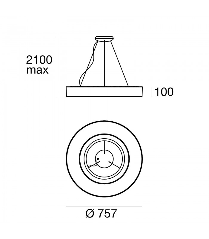 LAMPADA A SOSPENSIONE LINEA STILNOVO SATURN 7652 - 7650