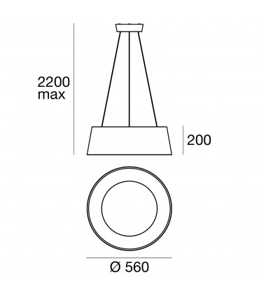 SUSPENSION LAMP LINEA LIGHT MA&DE OXYGEN  56 P8089 LED DALI