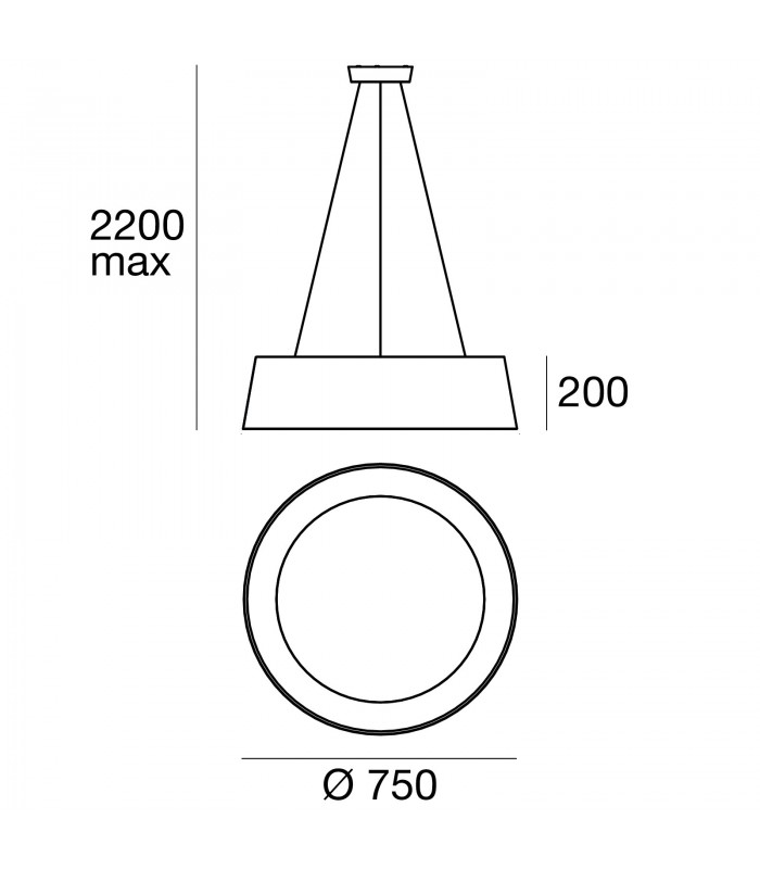 SUSPENSION LAMP LINEA LIGHT MA&DE OXYGEN  56 P8089 LED DALI