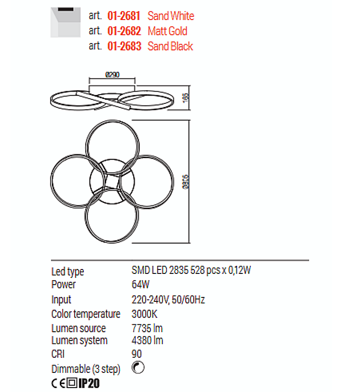 CEALING LAMP REDO ESPIRAL