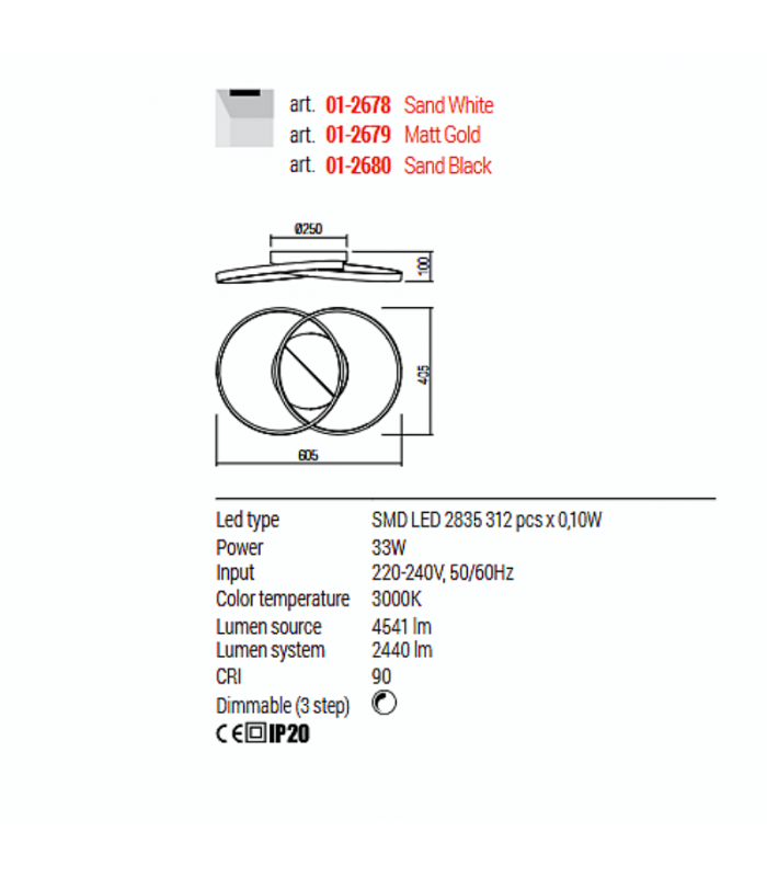 CEALING LAMP REDO ESPIRAL