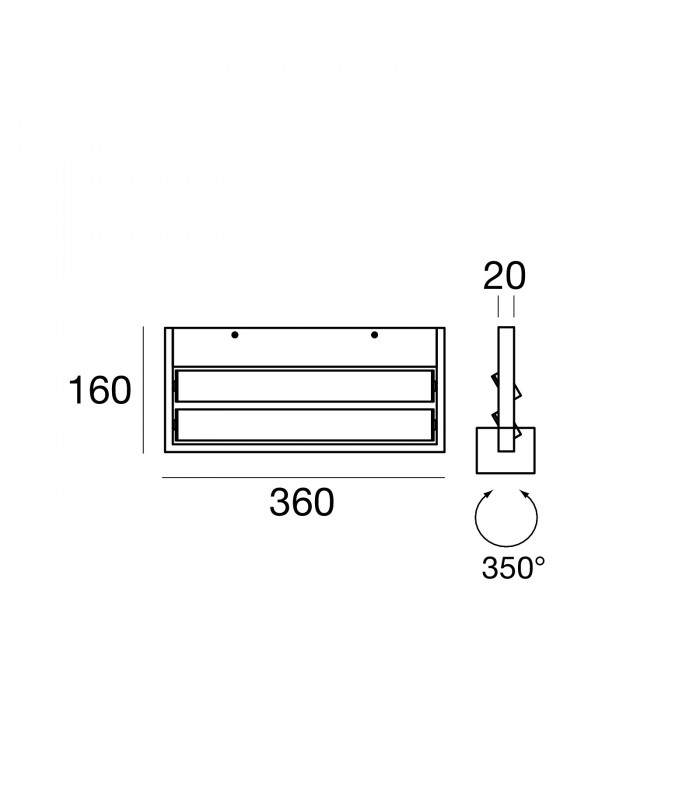 LED WALL LAMP STILNOVO TABLET