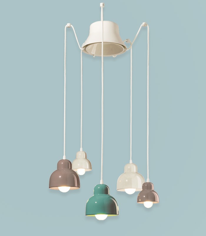 LAMPADA A SOSPENSIONE FERROLUCE BERIMBAU C2608 MIX