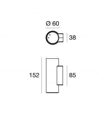 WALL LAMP LED MONO EMISSION LINEA LIGHT BIRBA S