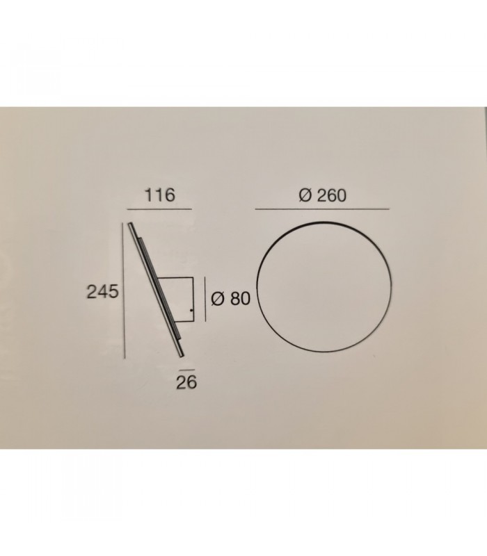 WALL LAMP LINEA LIGHT GEMINI ROUND