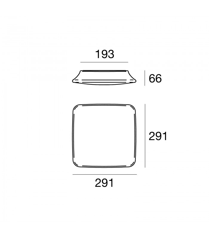 LAMPADA DA PARETE O DA SOFFITTO A LED LINEA LIGHT MY WHITE Q