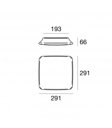 LAMPADA DA PARETE O DA SOFFITTO A LED LINEA LIGHT MY WHITE Q