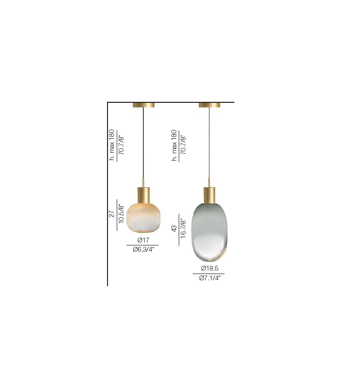 LAMPADA A SOSPENSIONE LIGHT4 ALBA SMALL