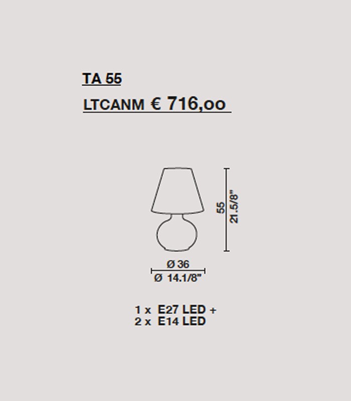 TABLE LAMP LIGHT4 CANDY TA 55
