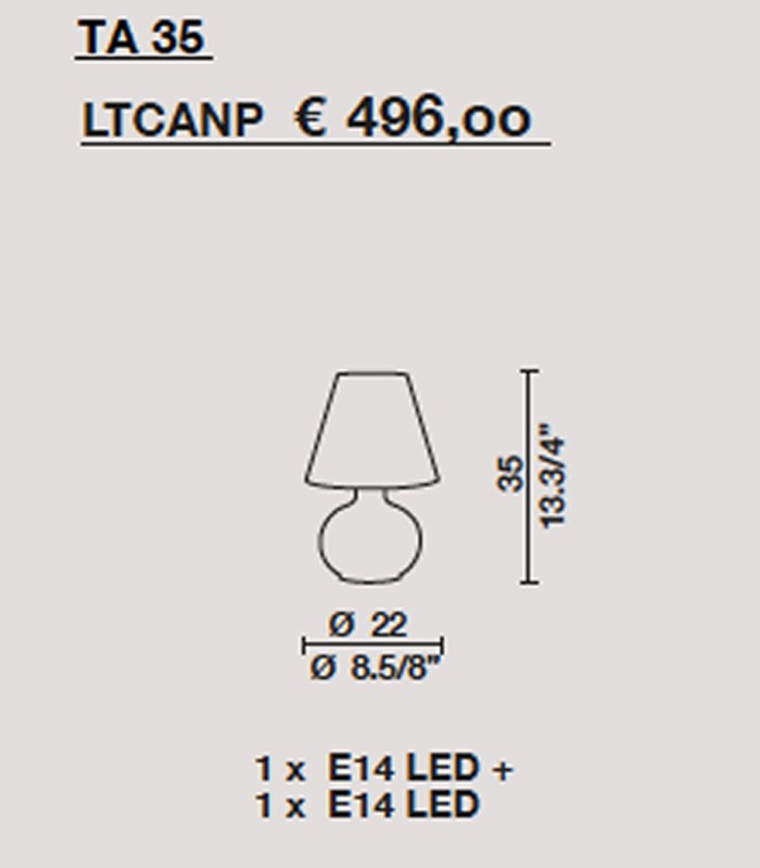 LAMPADA DA TAVOLO LIGHT4 CANDY TA 35