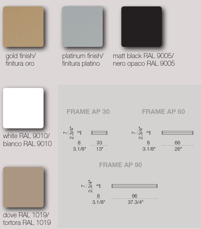LAMPADA DA PARETE A LED LIGHT4 FRAME
