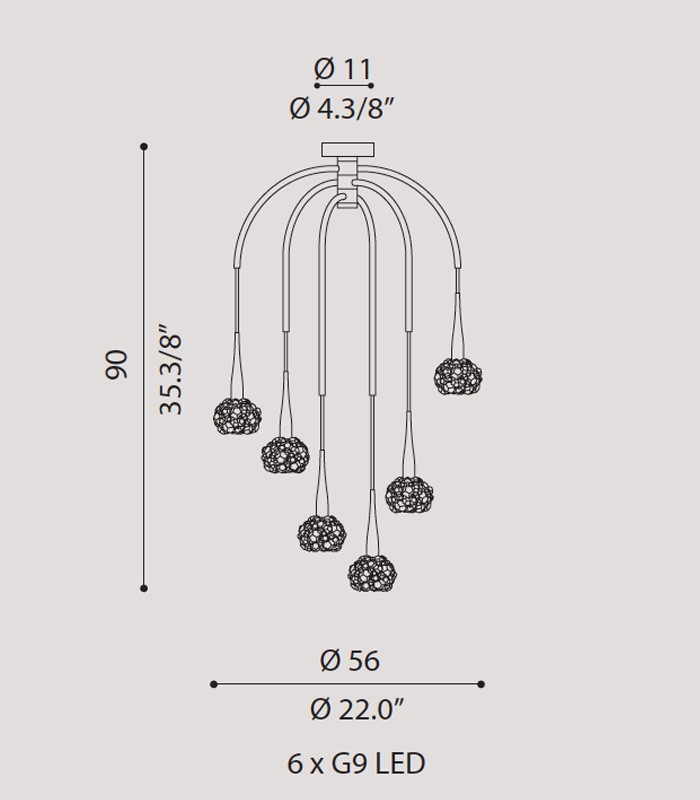 PENDANT LAMP LIGHT4 GHALIA PL 6L