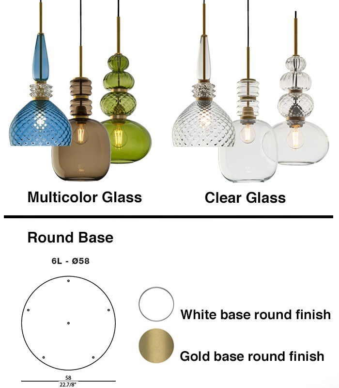 LAMPADA A SOSPENSIONE LIGHT4 CARNIVAL SO 6L D60