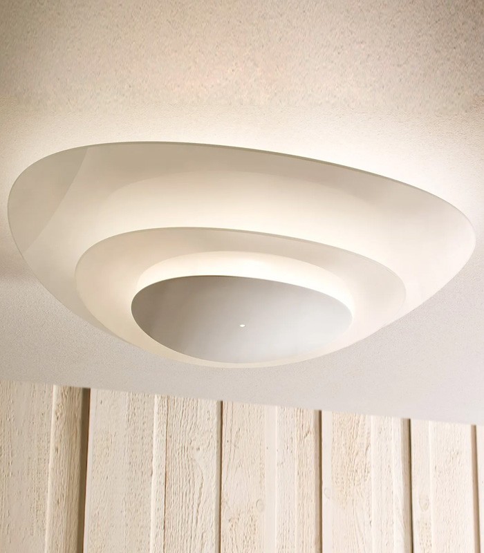 lampada da soffitto moderna in lastra di vetro Plana di Light4 Vintage