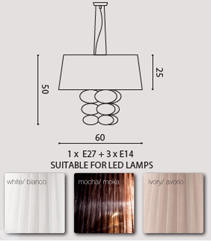 LAMPADA A SOSPENSIONE LIGHT4 MUSA SO 60