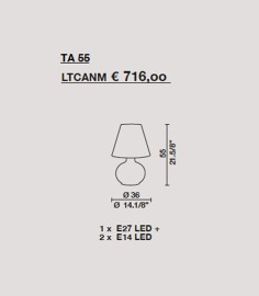 TABLE LAMP LIGHT4 CANDY TA 55 2