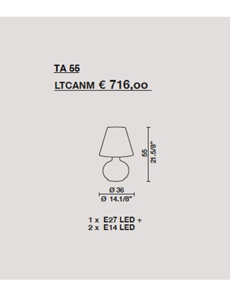 lampada da tavolo in vetro soffiato bianco Candy Light4 Itama
