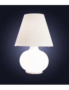 lampada da tavolo in vetro soffiato bianco Candy Light4 Itama