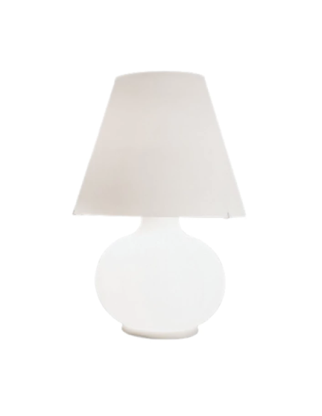 lampada da tavolo o da comò in vetro soffiato bianco Candy di Light4 Itama