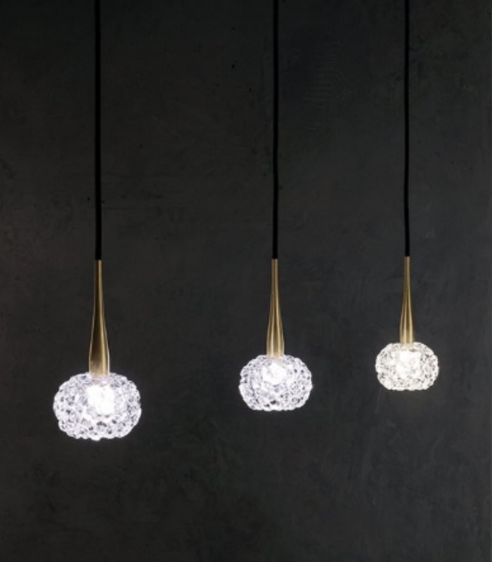 LAMPADA A SOSPENSIONE TRE LUCI IN LINEA LIGHT4 GHALIA