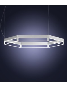LED SUSPENSION LAMP LIGHT4 FRAME ESAGONO 30 2