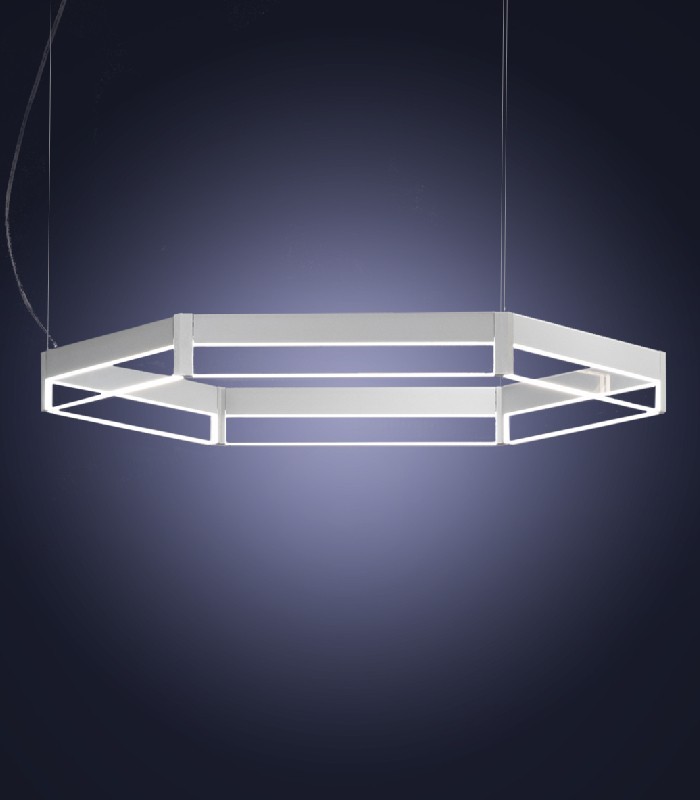 LAMPADA A SOSPENSIONE LED LIGHT4 FRAME ESAGONO 30