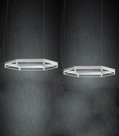 LAMPADA A SOSPENSIONE LED LIGHT4 FRAME ESAGONO 30