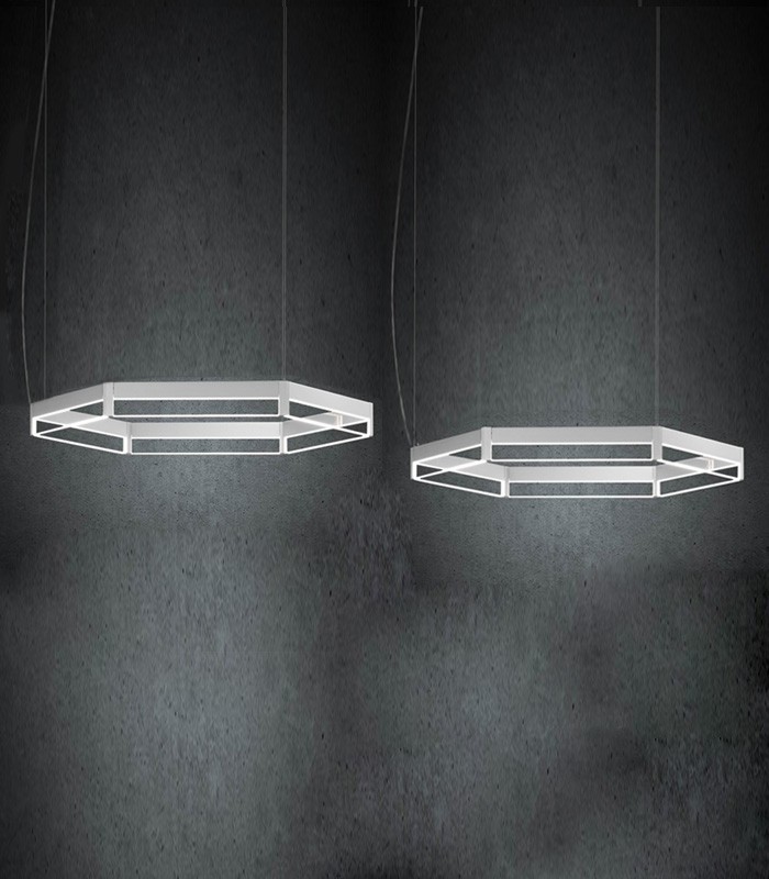 LAMPADA A SOSPENSIONE LED LIGHT4 FRAME ESAGONO 30
