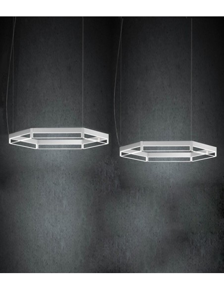 LAMPADA A SOSPENSIONE LED LIGHT4 FRAME ESAGONO 30