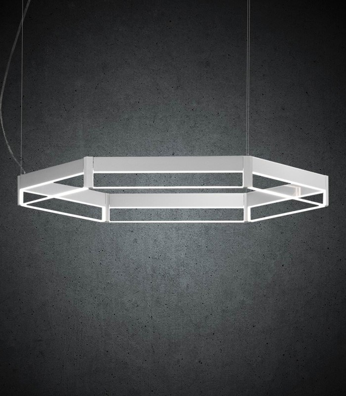LAMPADA A SOSPENSIONE LED LIGHT4 FRAME ESAGONO 30