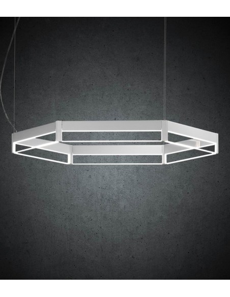 LAMPADA A SOSPENSIONE LED LIGHT4 FRAME ESAGONO 30