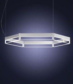 lampada a sospensione a led frame esagono 90 Light4 Itama